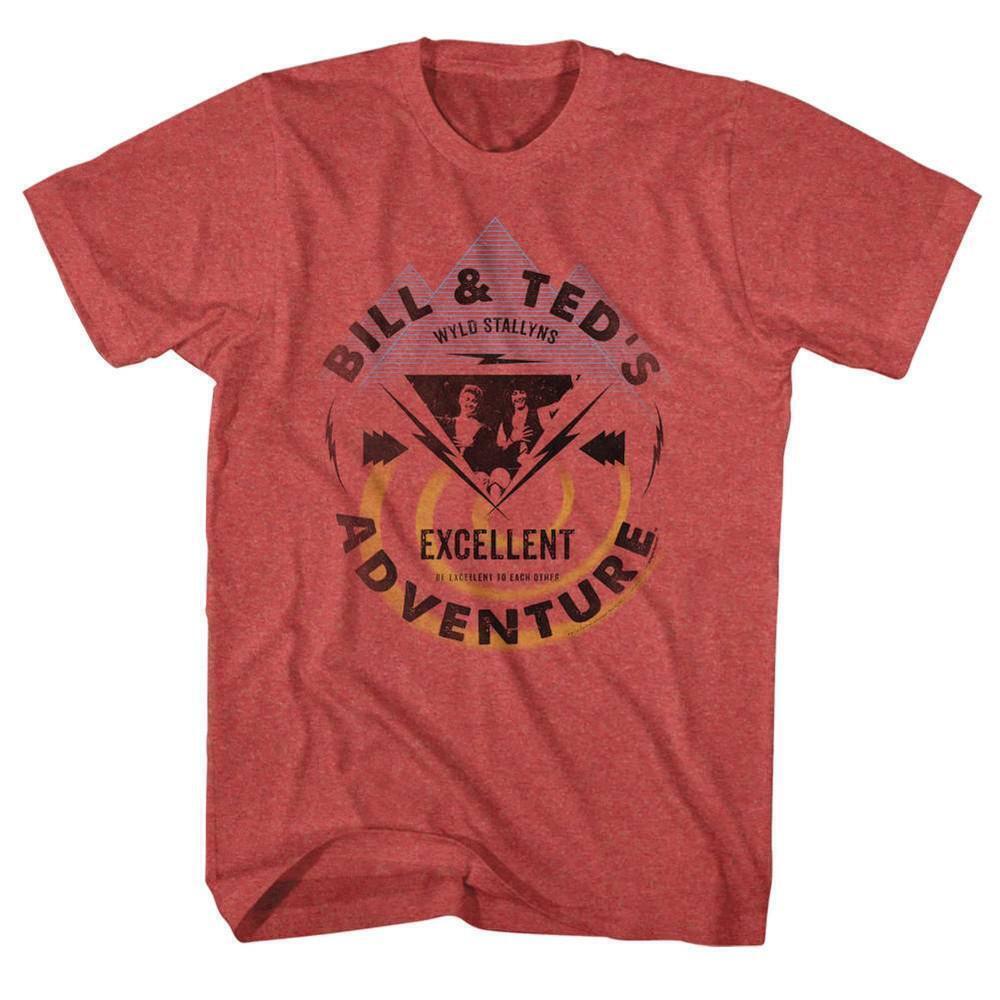 Bill And Ted Adventure Red Heather Adult T Shirt